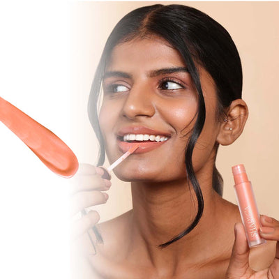 Tinted Lip Oil - Perky Peach (Peach) Sharisa India